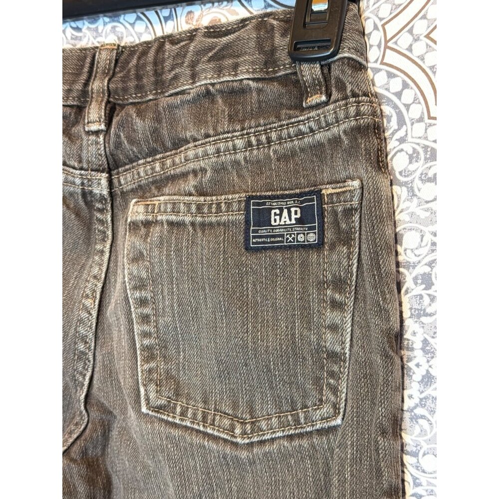 Gap Straight Fit Brown Denim Jeans Size 10 Pre-Owned - Picture 9 of 11